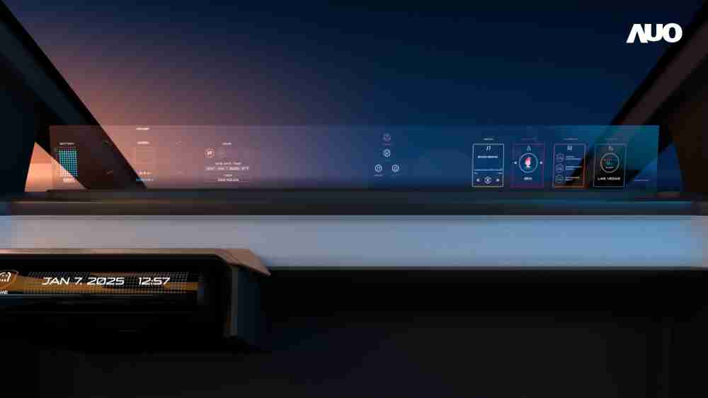 人生就是博无界透明显示接口(Horizon Image Glass)透过车运算方案整合仪表板、、、中控台及副驾显示器，，，一体式全景呈现，，，，提供乘用者清晰的前方视野、、、行车必要信息与娱乐功能